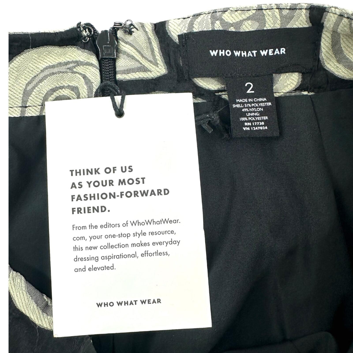NWT Who What Wear Black and Gray Floral Pleated Midi Skirt Maximalist