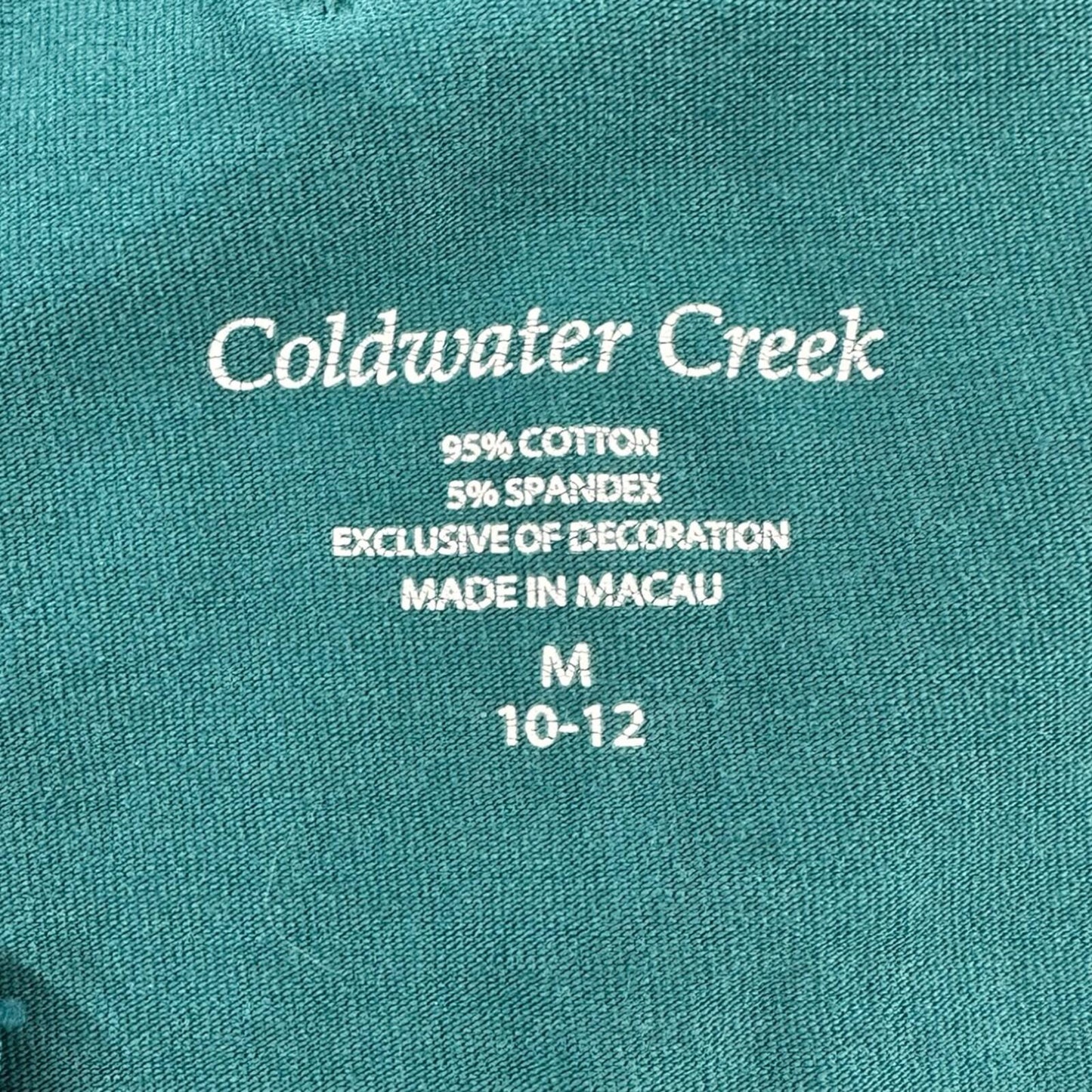 Coldwater Creek Deep Teal Lace Trim Cotton Tank Top Y2K Coquette Girl
