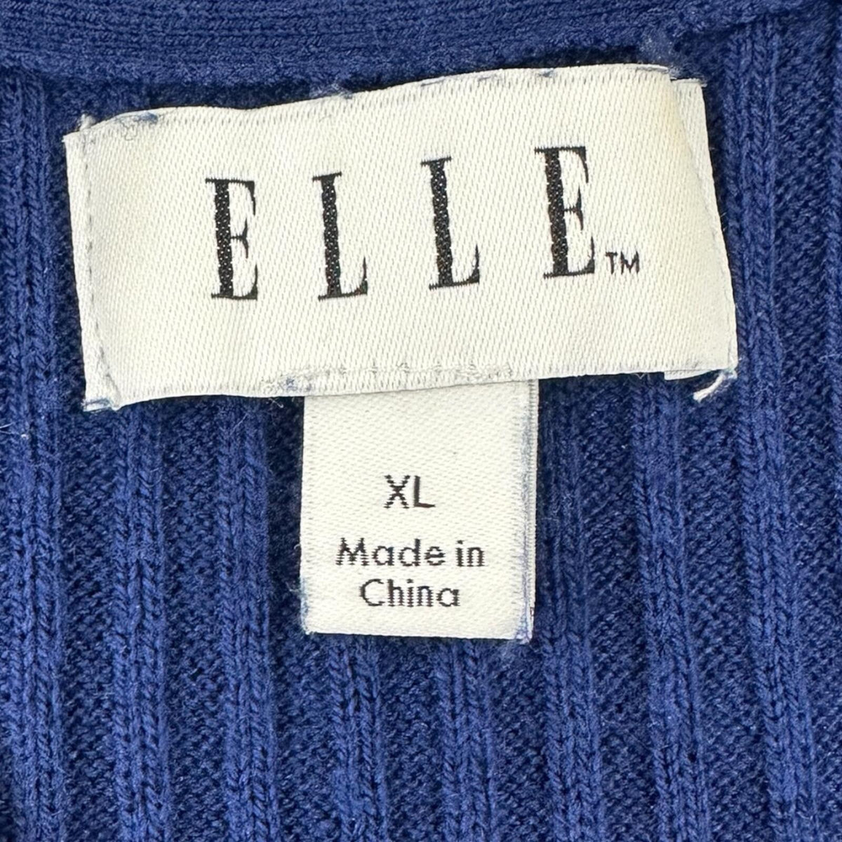 ELLE Royal Blue Peplum Sweater with White Scalloped Peter Pan Collar Coquette