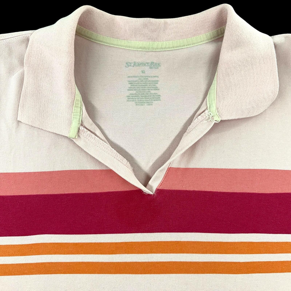 Vintage St. John’s Bay Sunset Striped Retro Polo