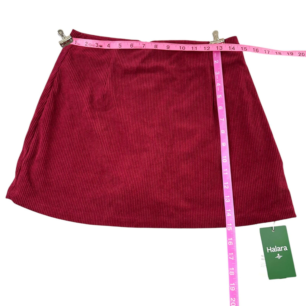 Halara Corduroy Skort Deep Wine Red Dark Academia Autumn