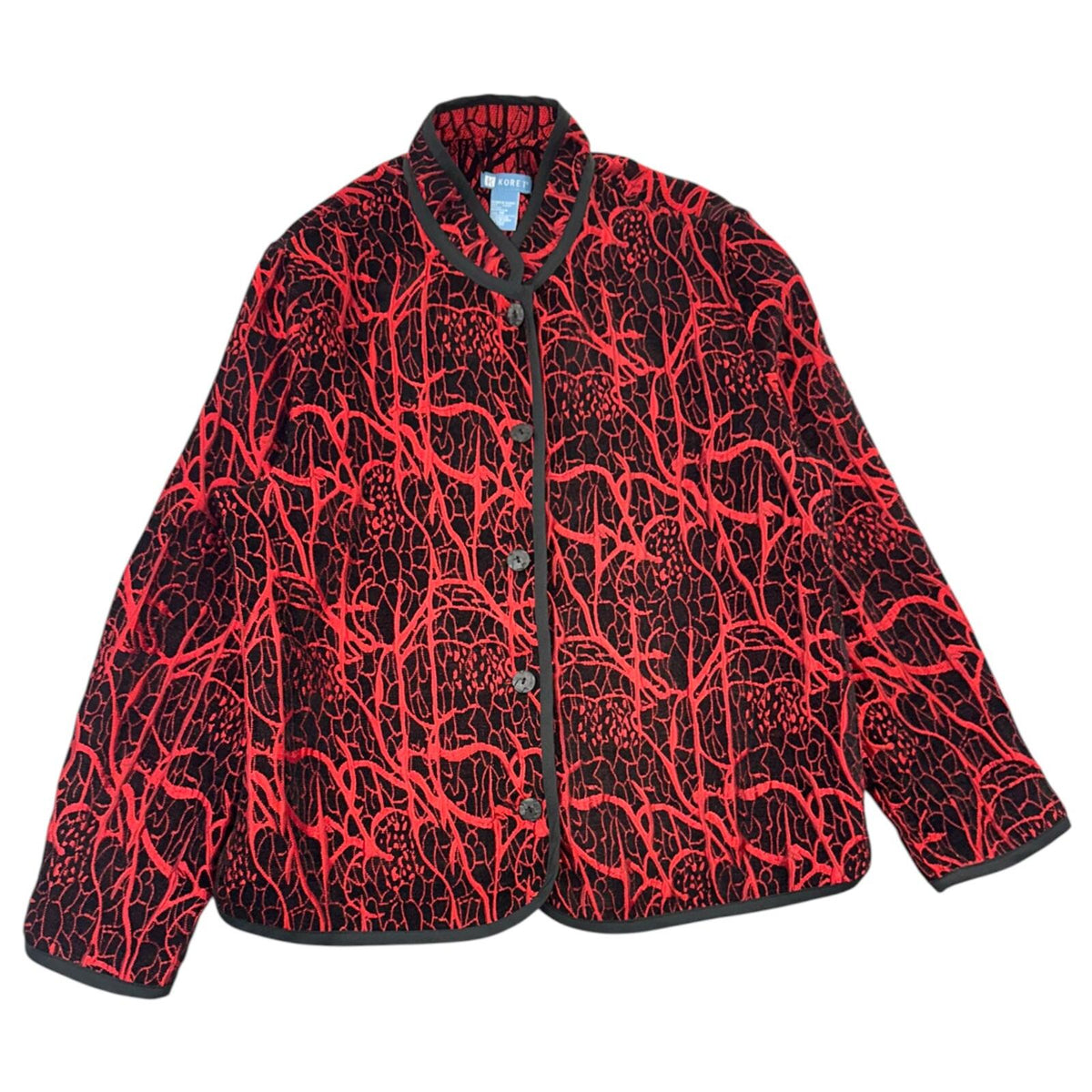 Koret Reversible Quilted Jacket Red Black Avant Garde Statement Outerwеаr