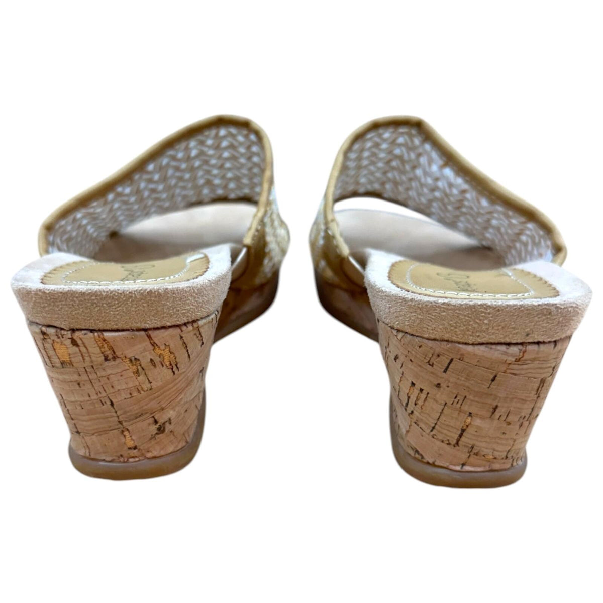 Baretraps Wedges Boho Chic Multitonal Woven Cork Wedge Sandals