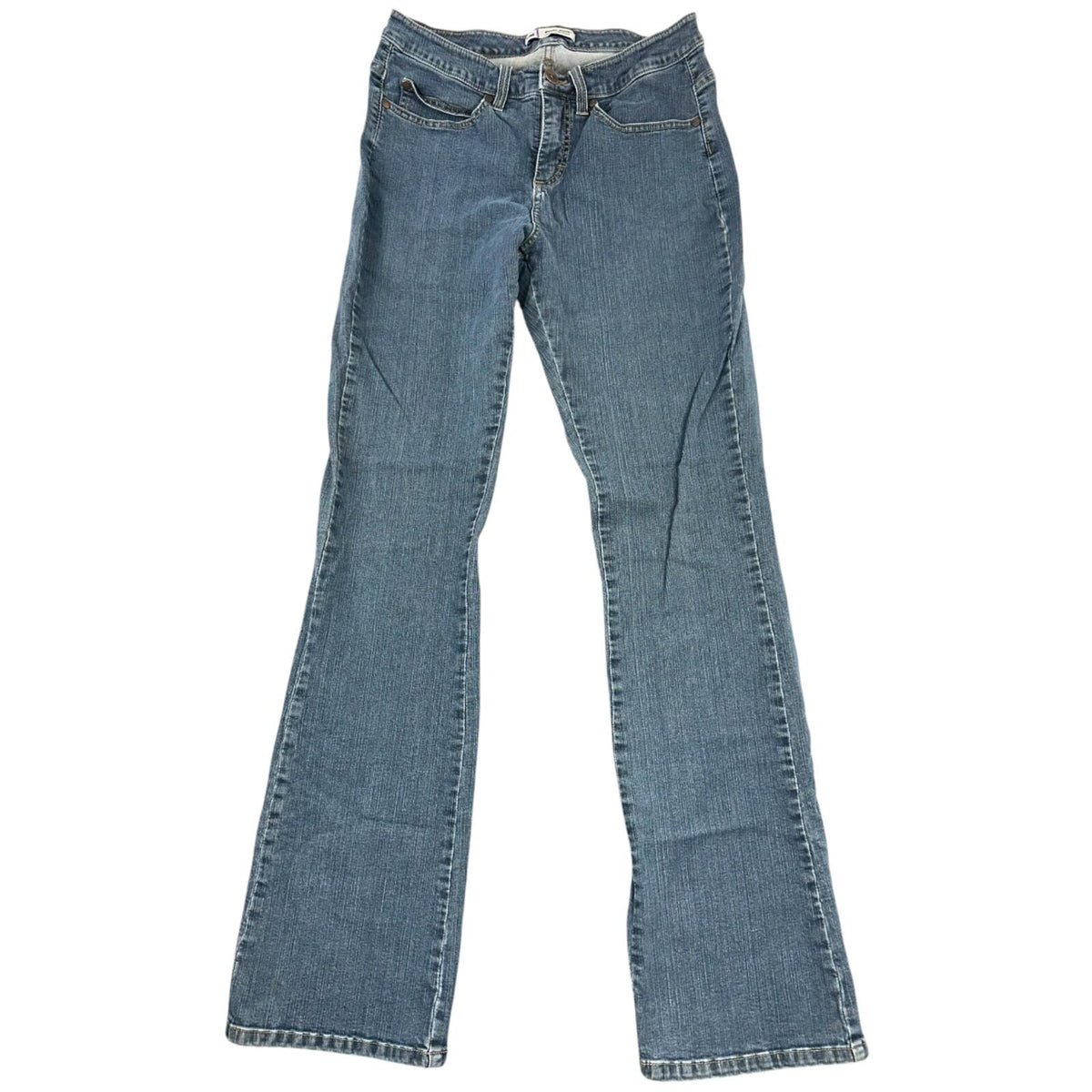Lee Y2K Medium Wash Flare Jeans with Signature Back Pocket Embroidery Indie