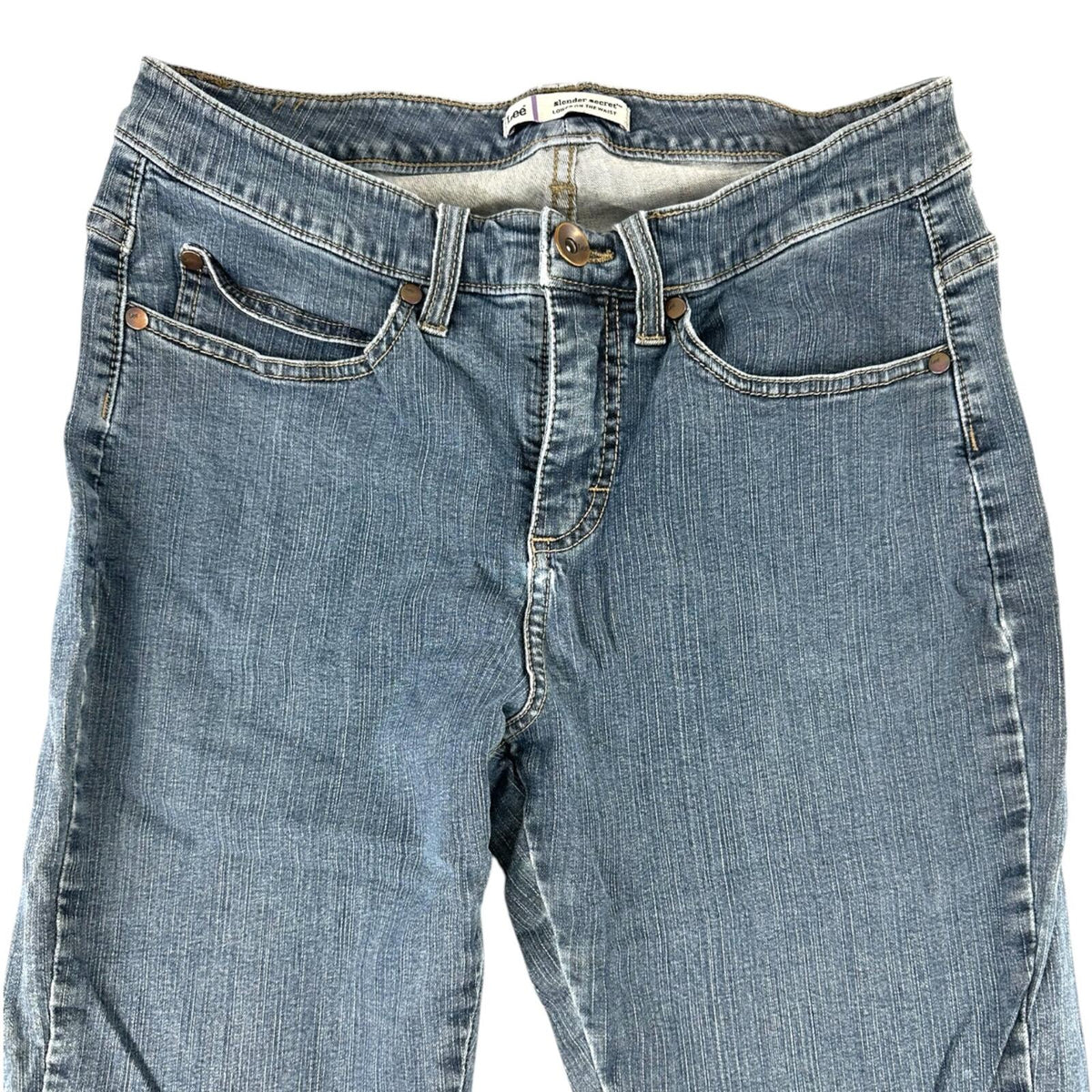 Lee Y2K Medium Wash Flare Jeans with Signature Back Pocket Embroidery Indie
