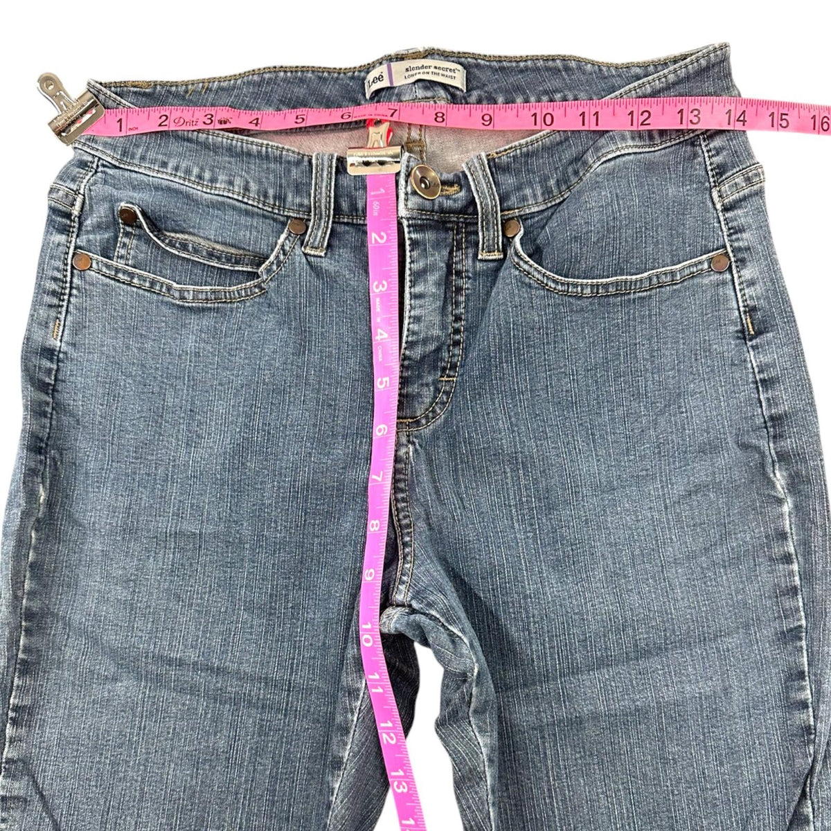 Lee Y2K Medium Wash Flare Jeans with Signature Back Pocket Embroidery Indie