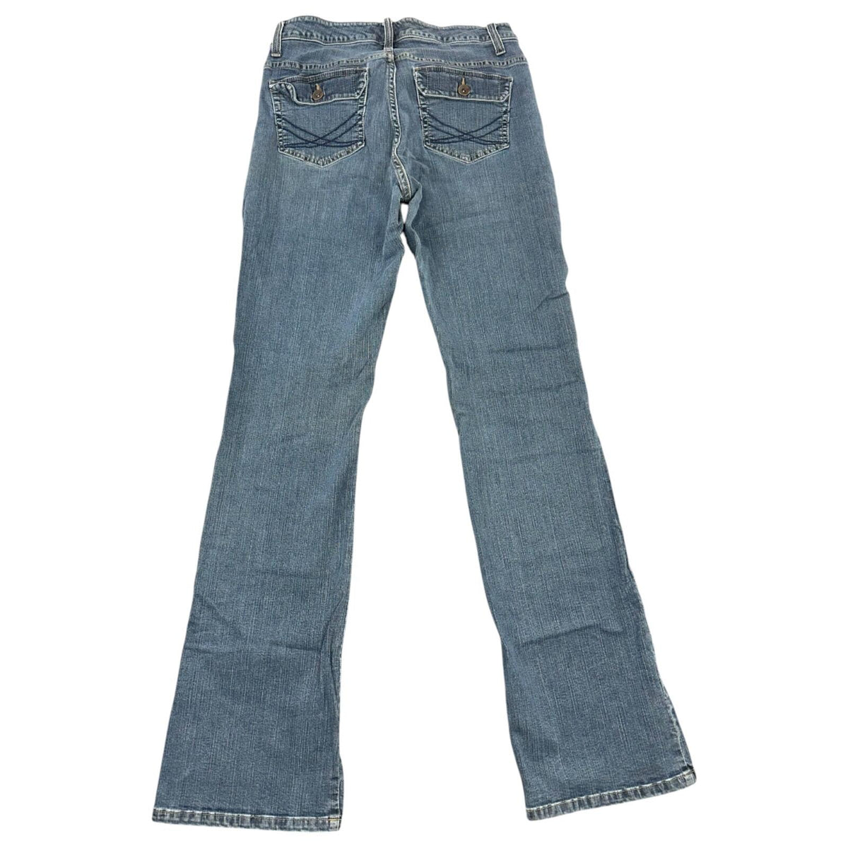 Lee Y2K Medium Wash Flare Jeans with Signature Back Pocket Embroidery Indie