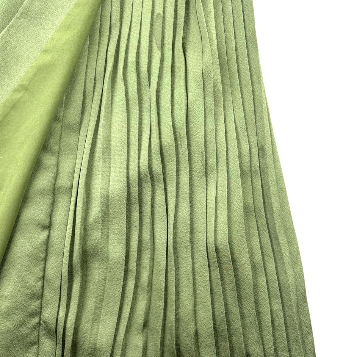 Banana Republic Sage Green Pleated Wrap Midi Dress Quiet Luxury Soft