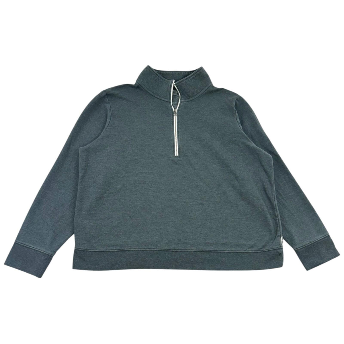 Eddie Bauer Charcoal Gray Heathered 1/4 Zip Sweatshirt Cozy Naturecore