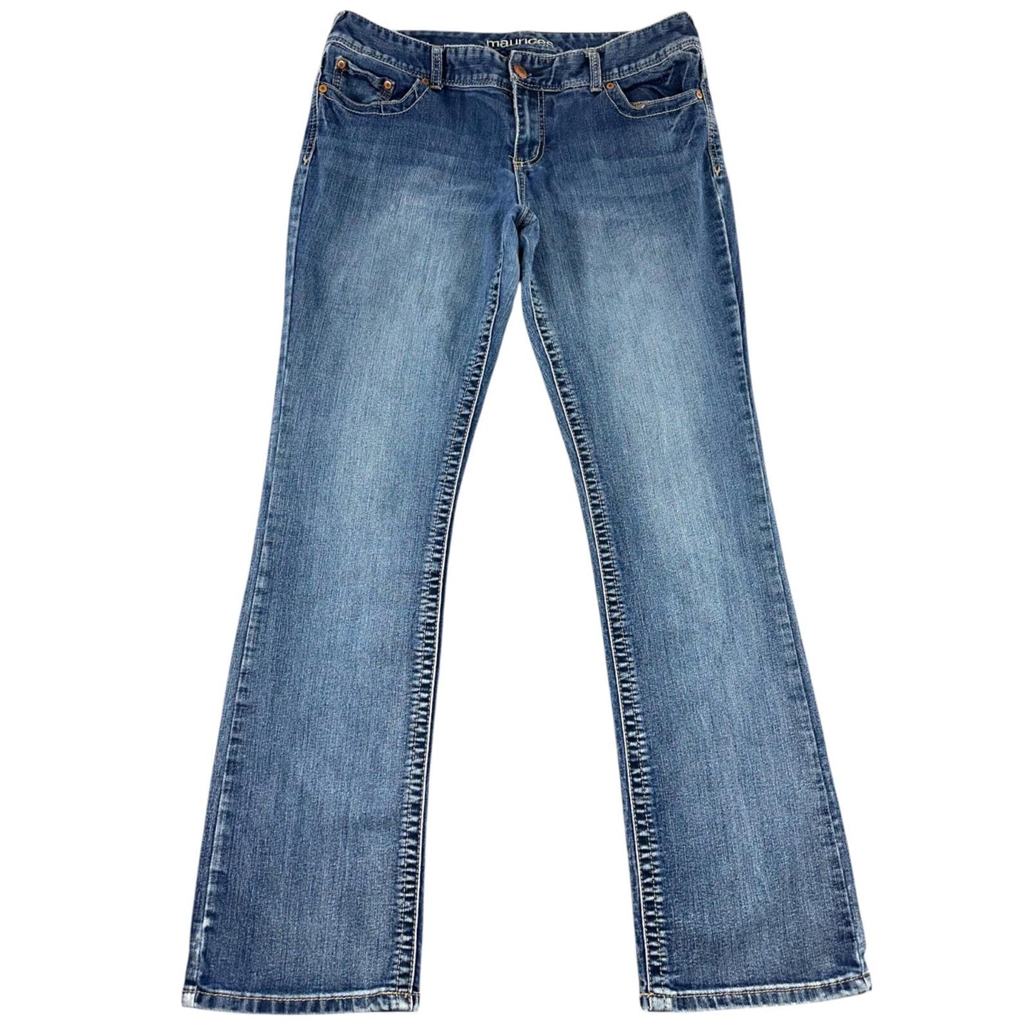 Maurices Y2K Medium Wash Bootcut Jeans with Embroidered Back Pockets