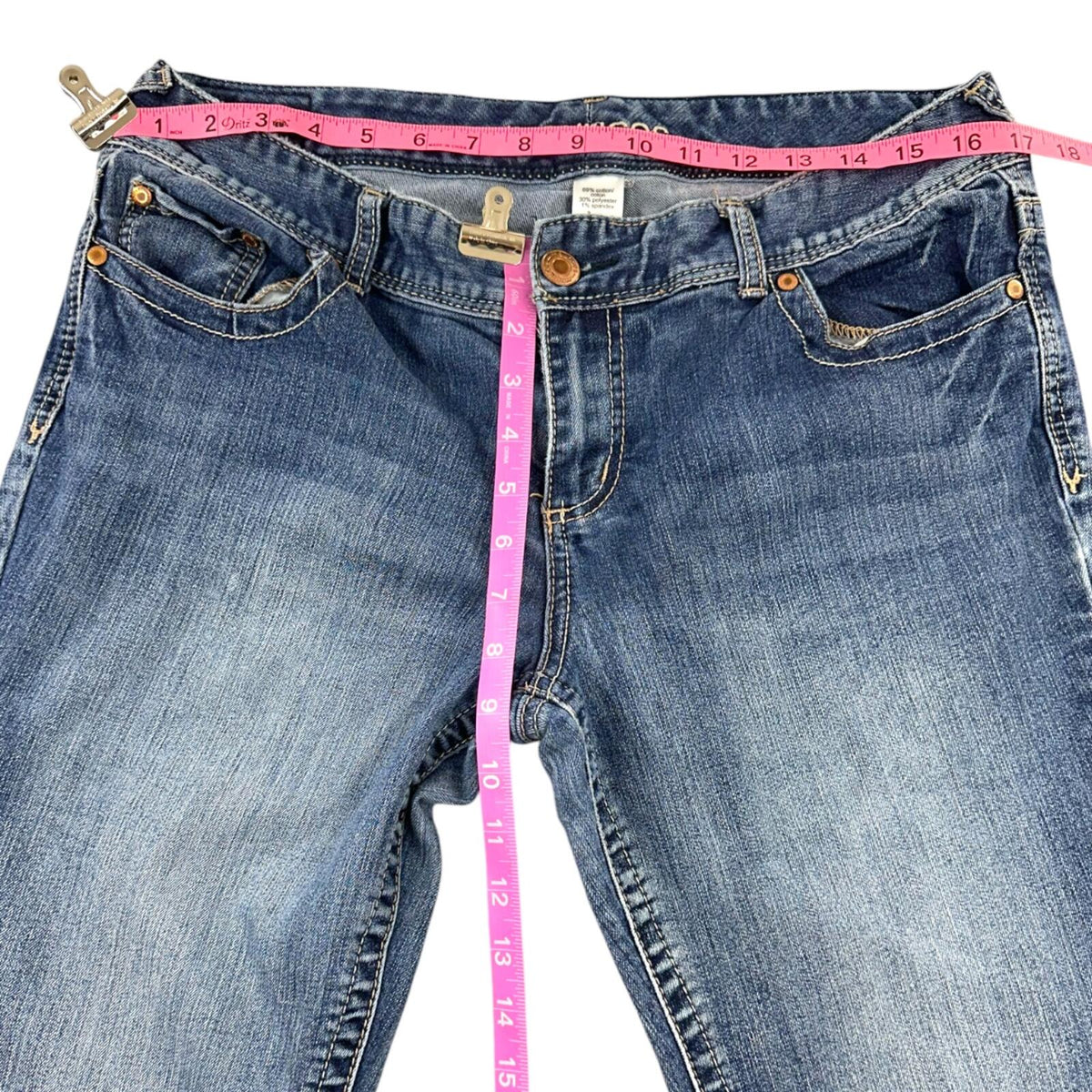 Maurices Y2K Medium Wash Bootcut Jeans with Embroidered Back Pockets