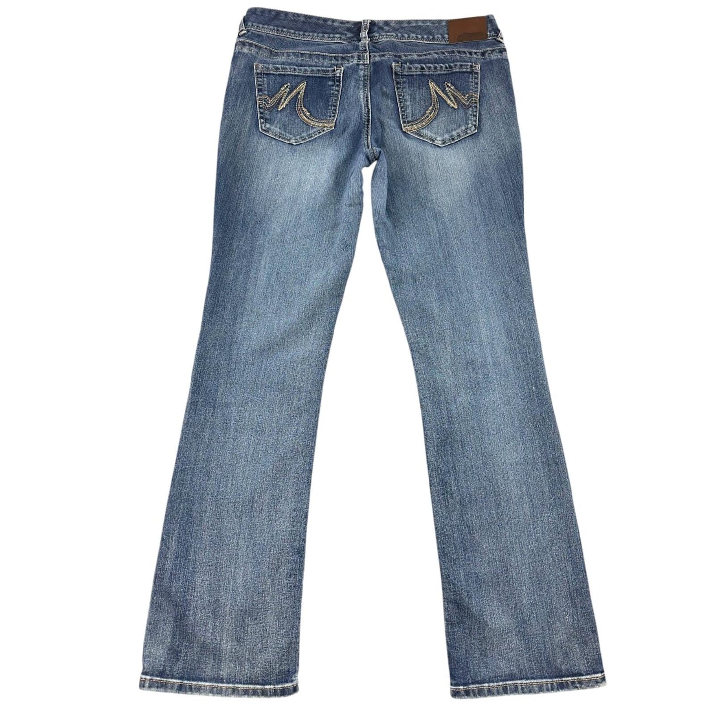 Maurices Y2K Medium Wash Bootcut Jeans with Embroidered Back Pockets
