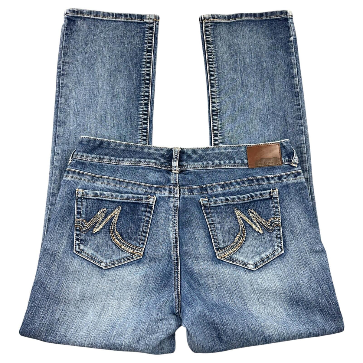 Maurices Y2K Medium Wash Bootcut Jeans with Embroidered Back Pockets