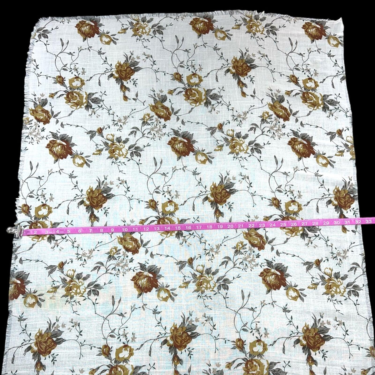 Vintage Meadow Floral Linen Blend Scarf