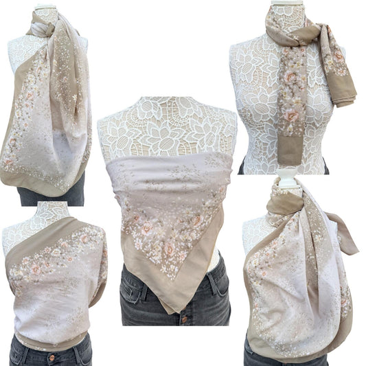 Vintage Bloom Voal Square Wrap