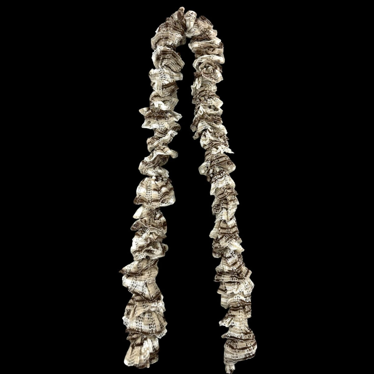 Earthy Ruffle Boa Spaghetti Scarf