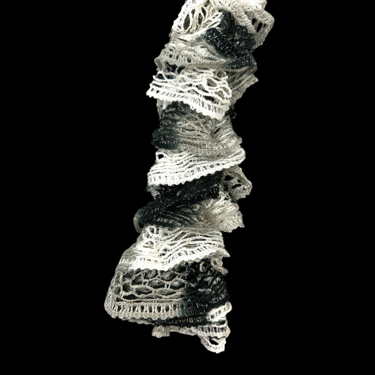 Monochrome Muse Ruffle Boa Scarf