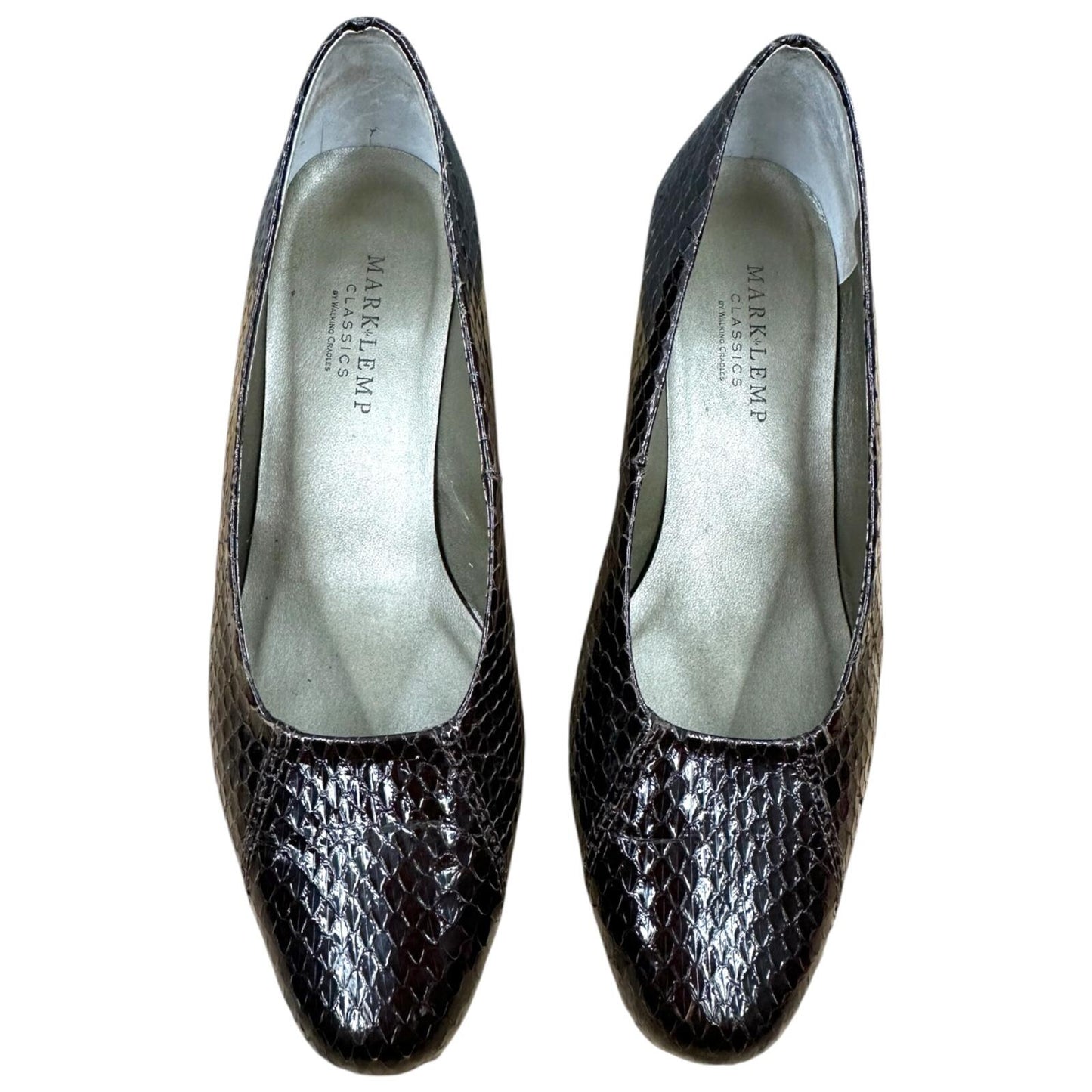 Mark Lemp Erika Snakeskin Pumps in Deep Espresso Black Quiet Luxury 90s Inspo