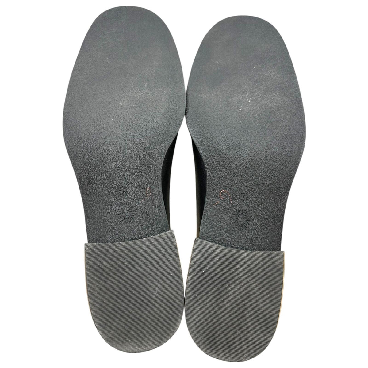 Hillard & Hanson Black Leather Loafers with Gunmetal Hardware Quiet Luxury