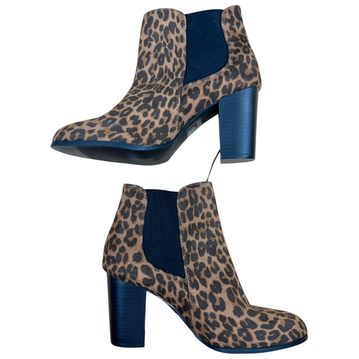 NWT No Boundaries Leopard Print Chelsea Ankle Boots