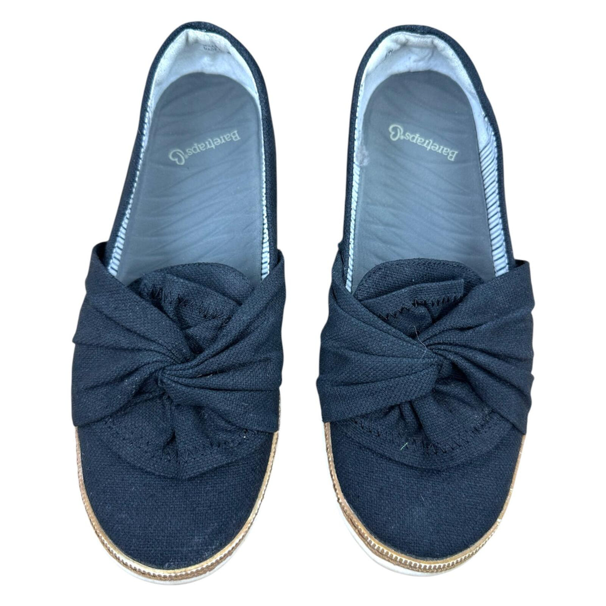 Bare Traps Yara Sneakers Black Knotted Bow Slip On