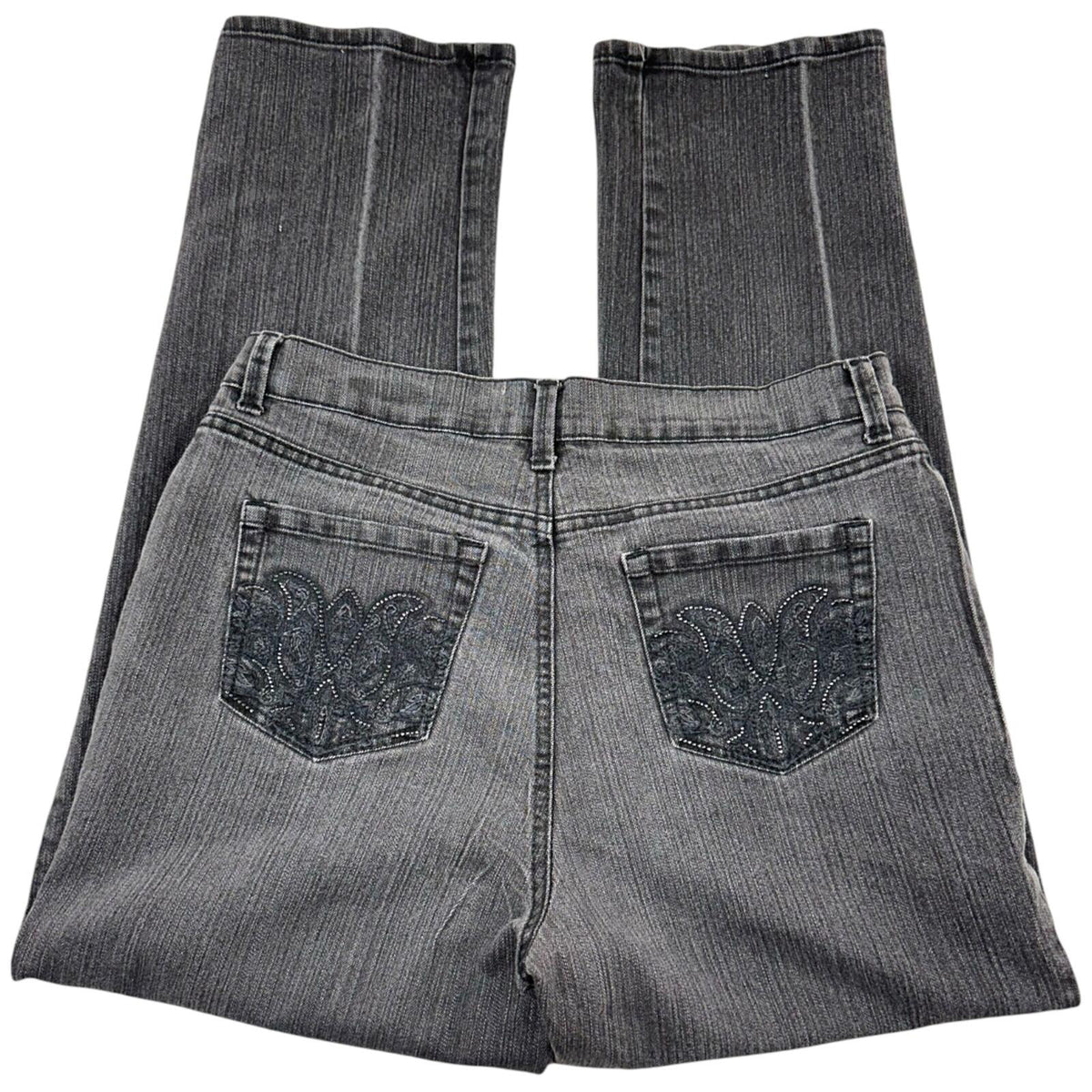 Gloria Vanderbilt Amanda Jeans Charcoal Black Tapered 90s Minimalist Y2K