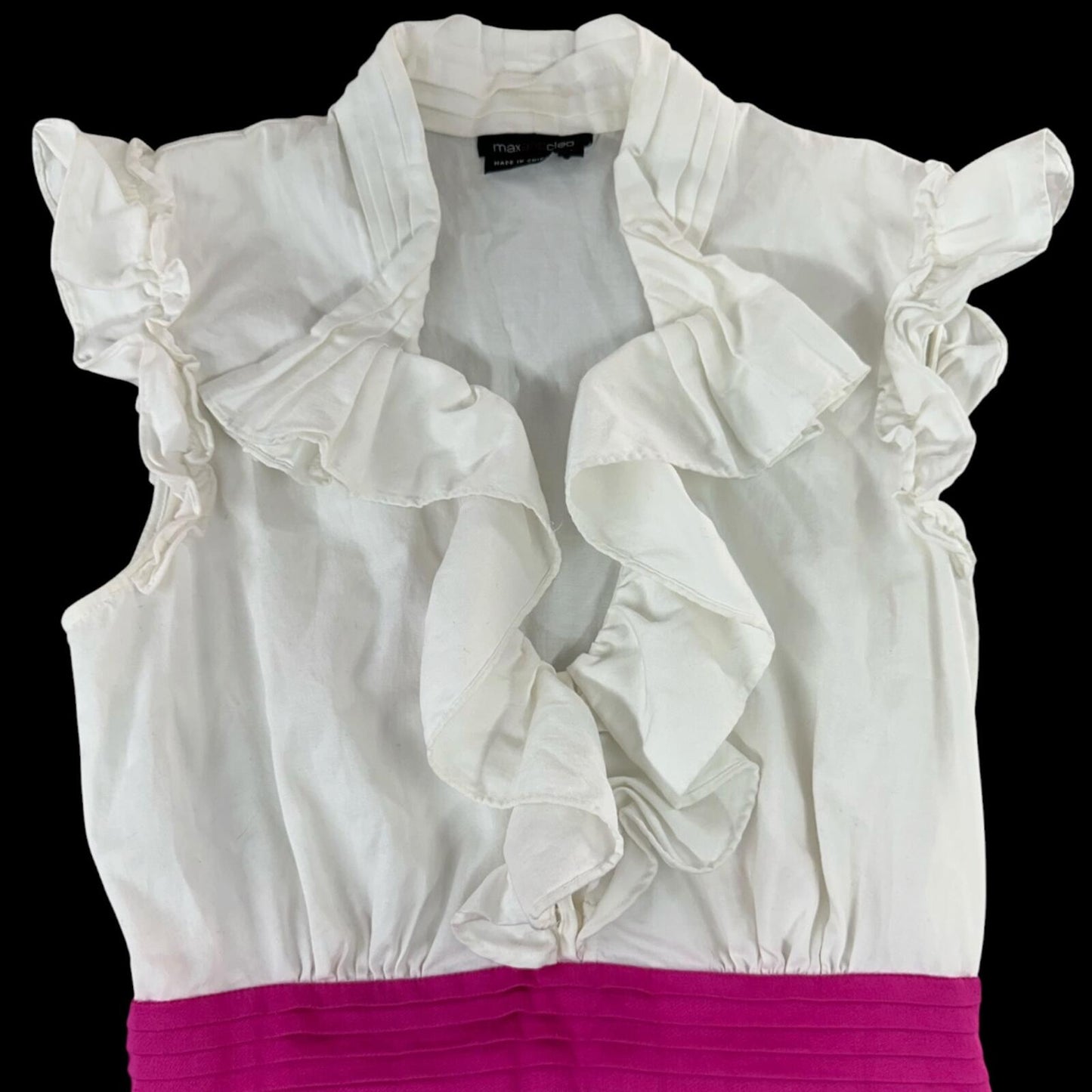 Max and Cleo Y2K Coquette Office Siren Dress with Ruffled Ivory Bodice