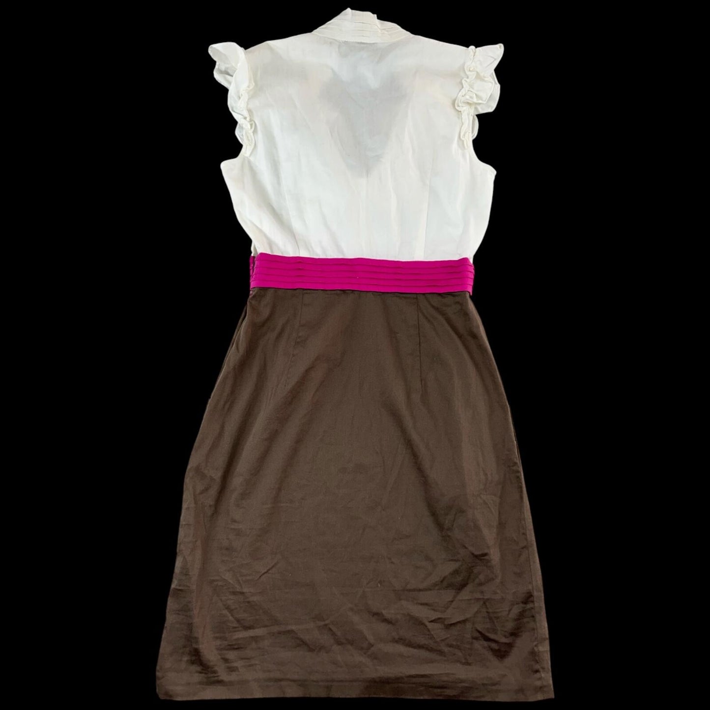Max and Cleo Y2K Coquette Office Siren Dress with Ruffled Ivory Bodice