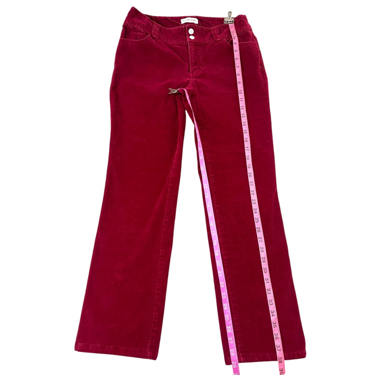 Christopher & Banks Ruby Red Corduroy Pants Modern Fit Office Casual Preppy