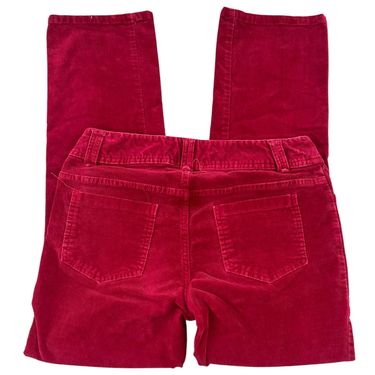 Christopher & Banks Ruby Red Corduroy Pants Modern Fit Office Casual Preppy