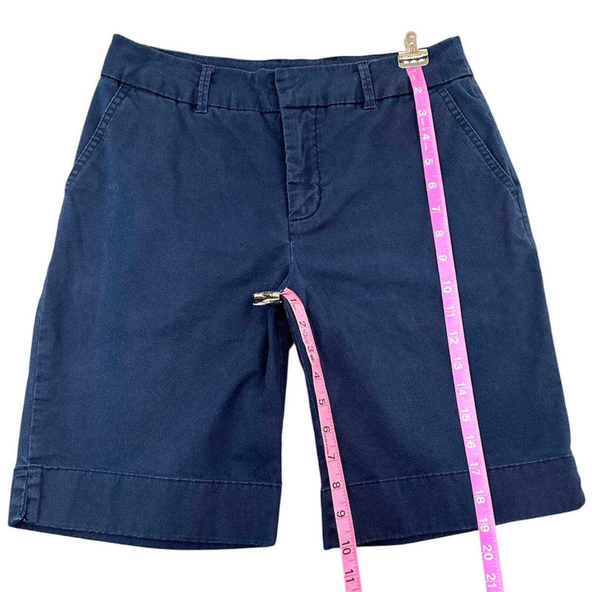 Cherokee Navy Blue Bermuda Shorts Preppy Minimalist Quiet Luxury