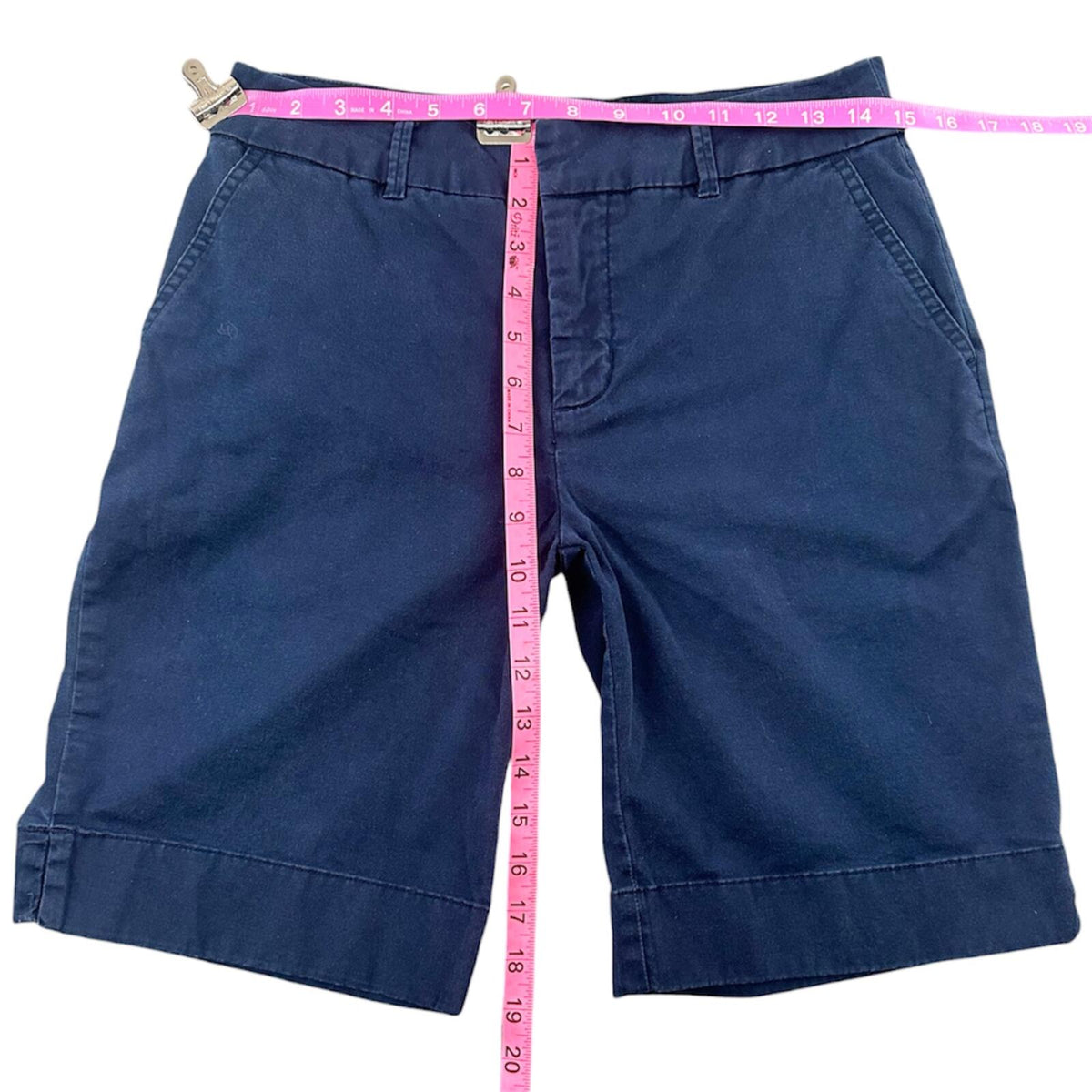 Cherokee Navy Blue Bermuda Shorts Preppy Minimalist Quiet Luxury