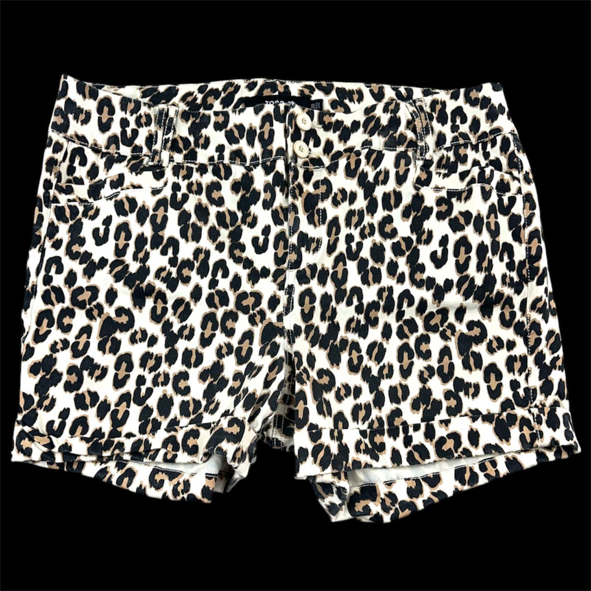 Torrid Leopard Print Denim Shorts High Rise Y2K Indie Sleaze