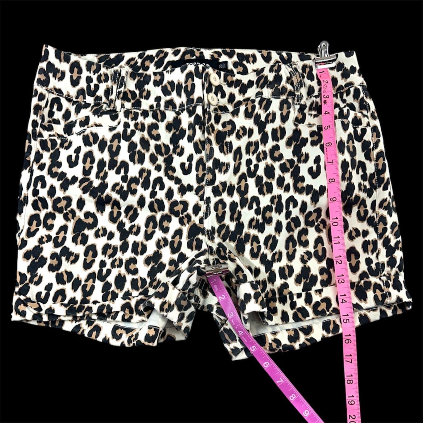 Torrid Leopard Print Denim Shorts High Rise Y2K Indie Sleaze