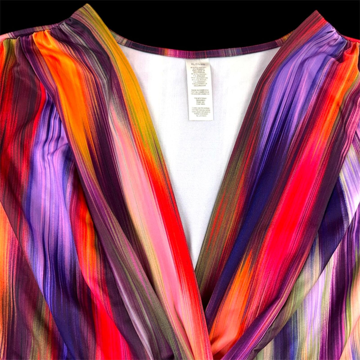Sunset Abstract Cyber Boho Buckle Top
