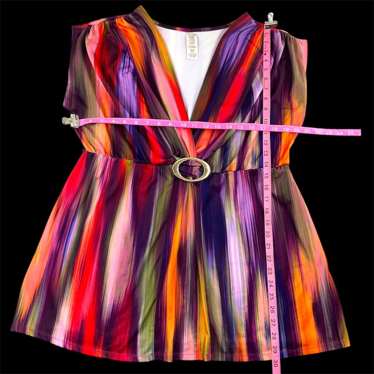 Sunset Abstract Cyber Boho Buckle Top
