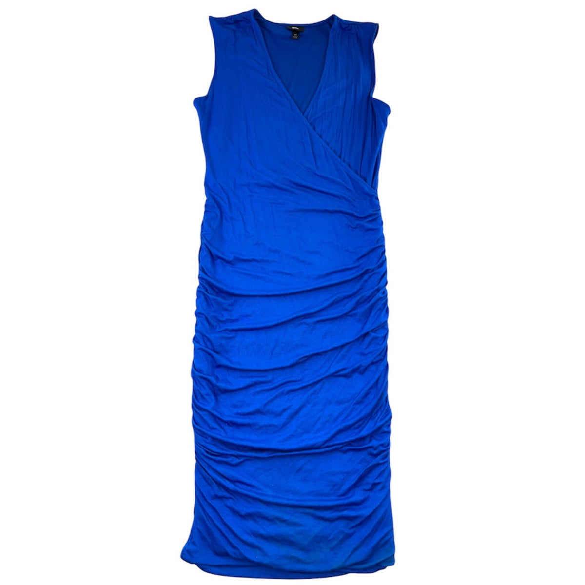 Mossimo Royal Blue Ruched Bodycon Midi Dress