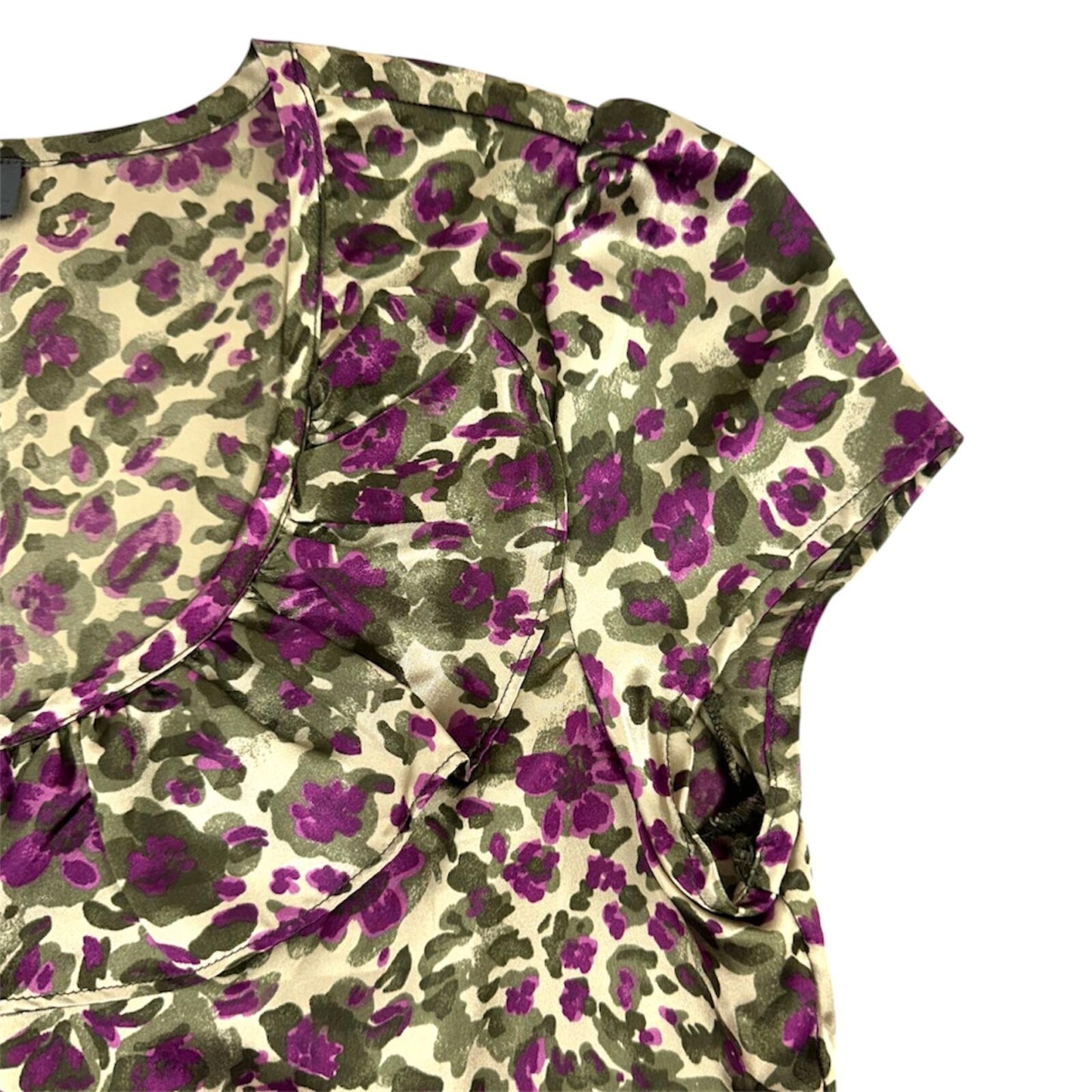 Chanteuse Floral Garden Ruffle Neck Blouse