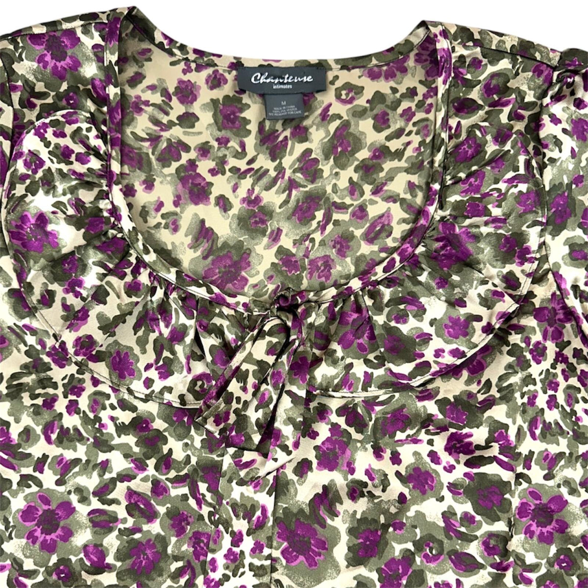 Chanteuse Floral Garden Ruffle Neck Blouse