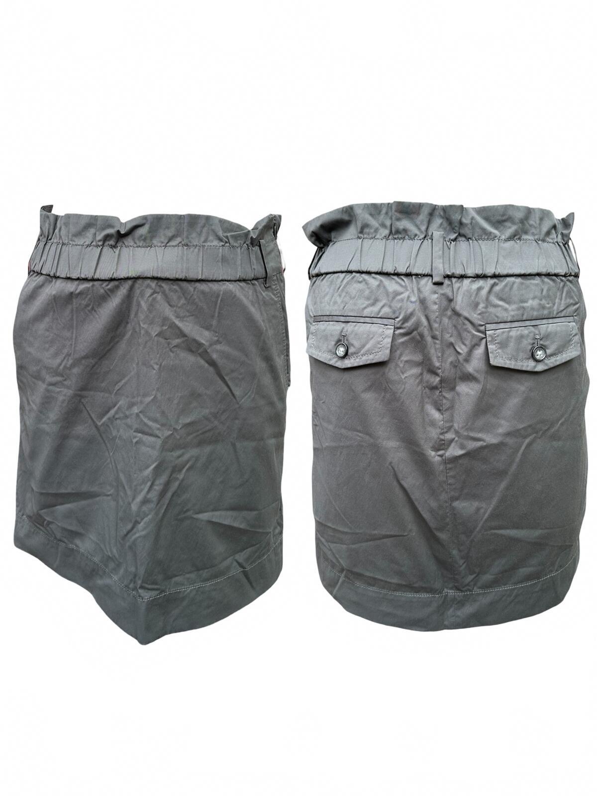 Banana Republic Gray Mini Skirt with Paperbag Waist Casual Street