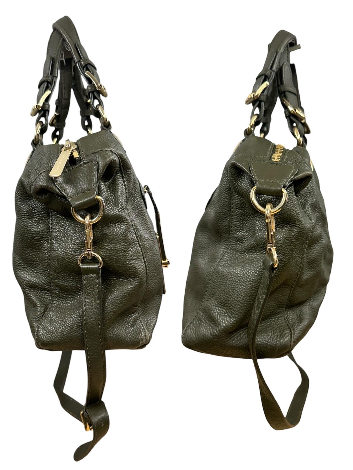 Michael Kors Olive Green Leather Satchel Bag