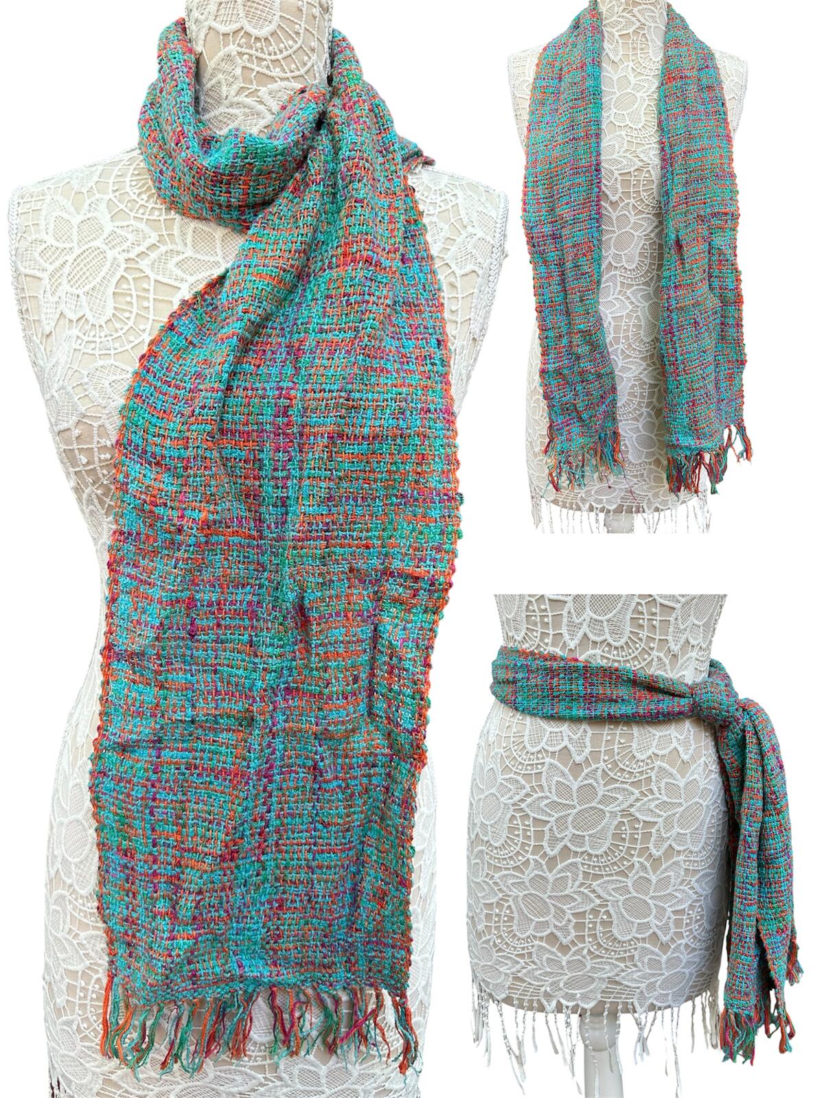 Multicolor Woven Scarf Wrap
