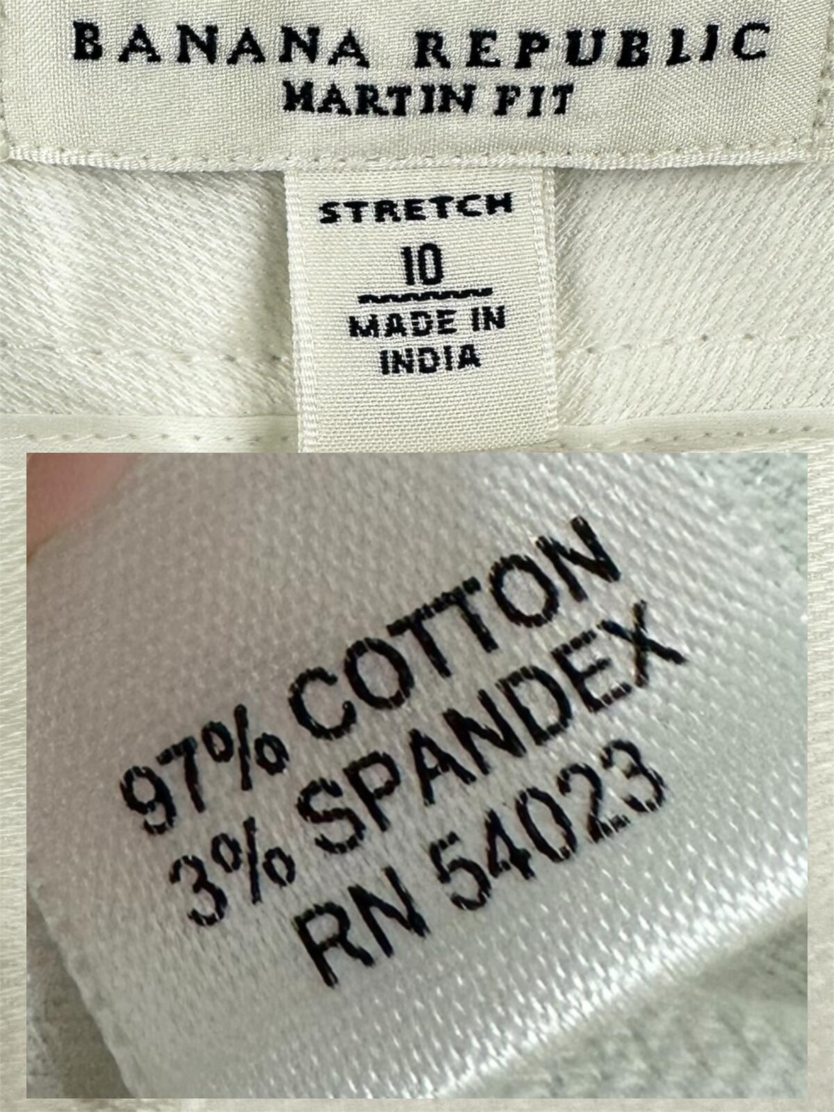 Banana Republic Martin Fit White Shorts Tailored Mid Rise