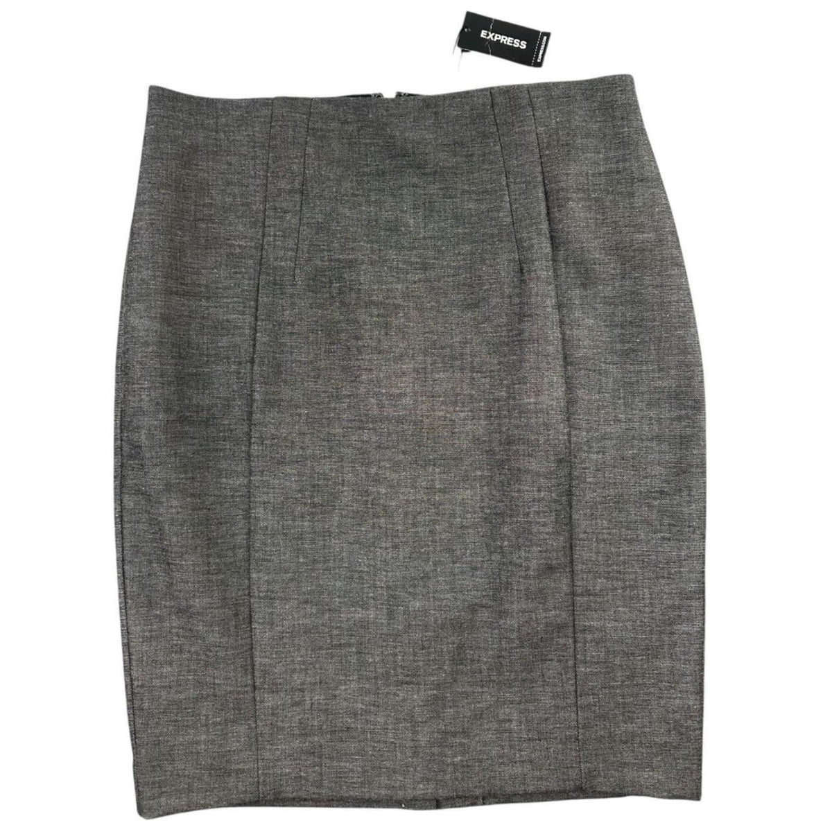 NWT Express Gray Pencil Skirt High Waisted Fitted Professional