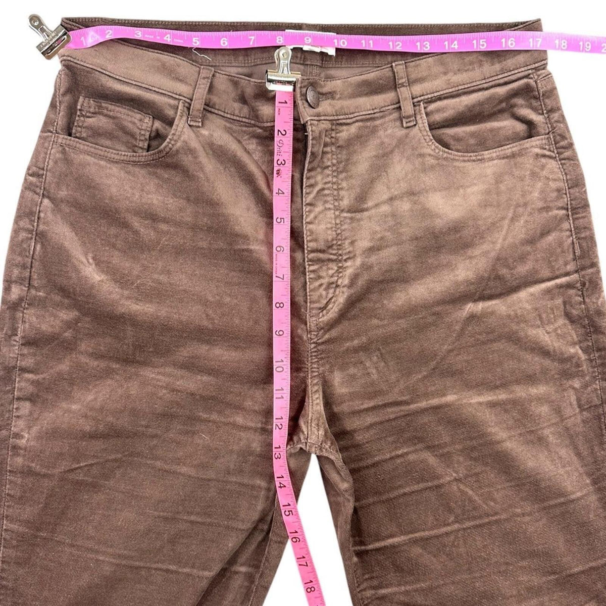 LOFT High Rise Flare Corduroy Pants in Espresso Brown Y2K Minimalist