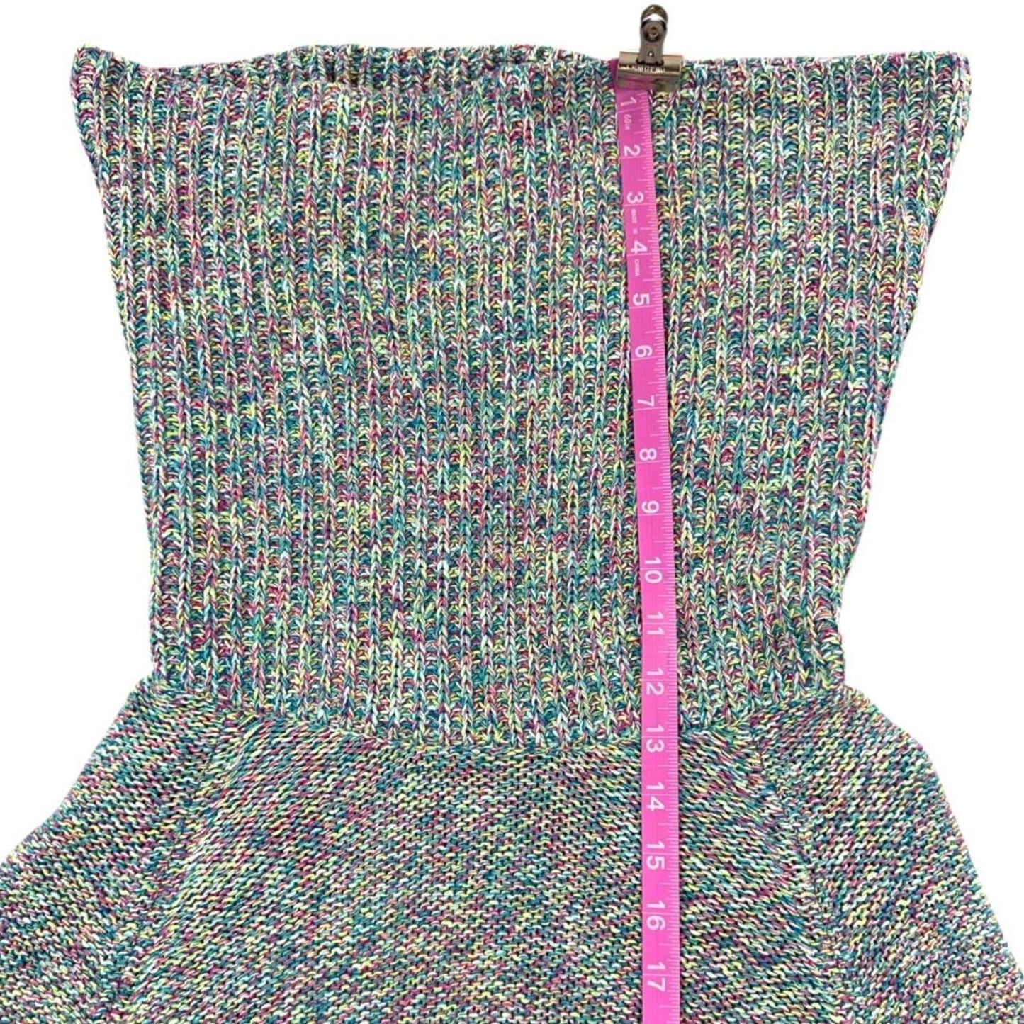 Mossimo Multicolor Space Dyed Cowl Neck Sweater Y2K Bohemian Fairy