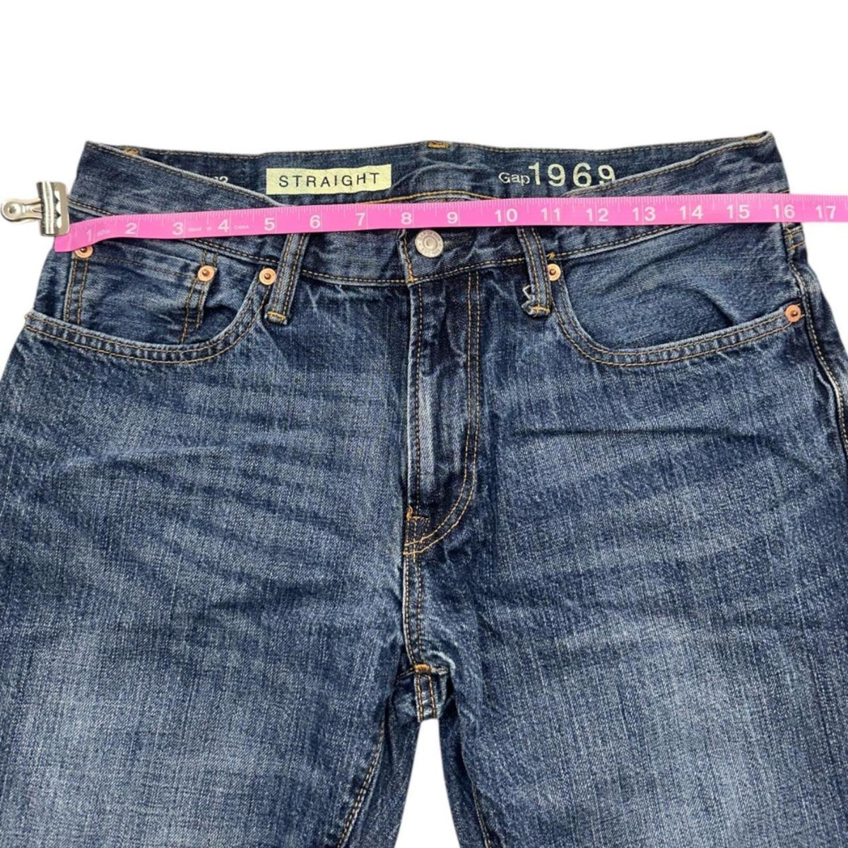 Gap Straight Fit Jeans Medium Indigo Blue Classic Denim Casual