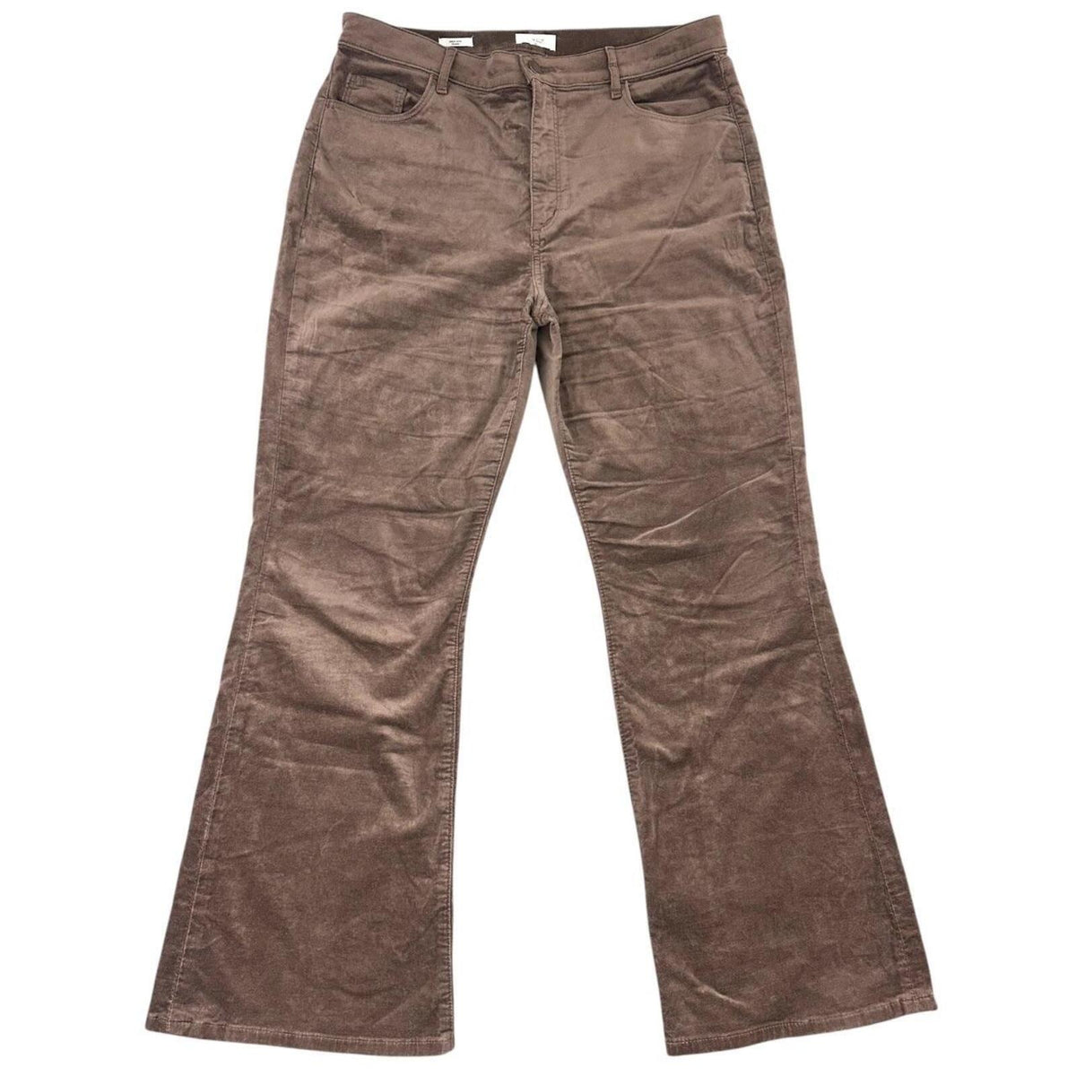 LOFT High Rise Flare Corduroy Pants in Espresso Brown Y2K Minimalist