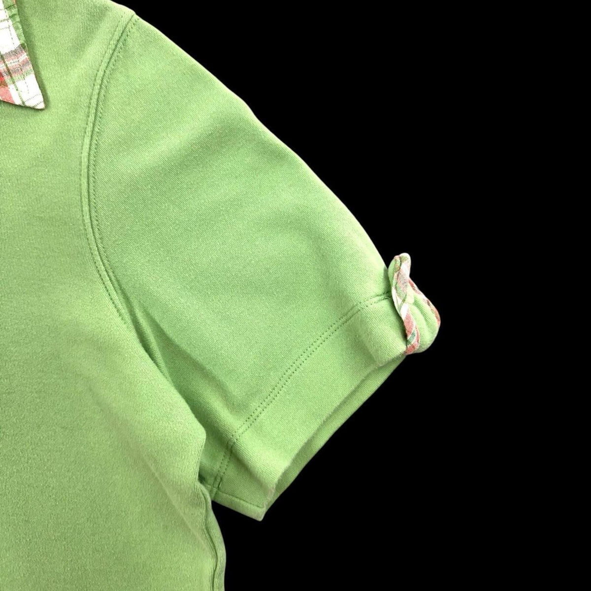 Vintage Koret Lime Green Polo Plaid Collar