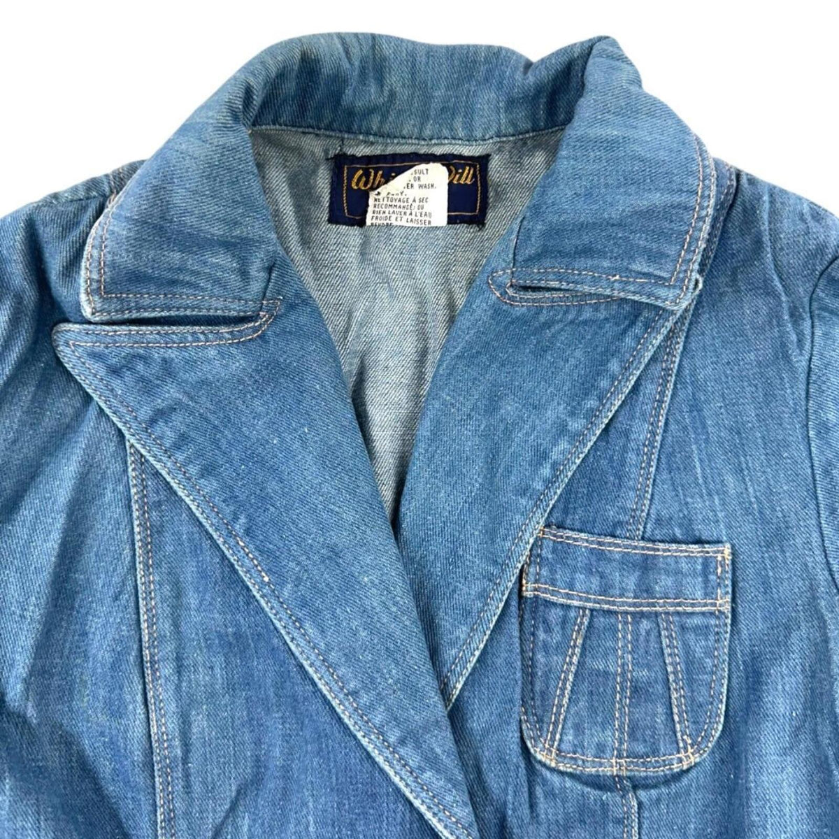 Vintage Whip-O-Will 1970s Denim Blazer Rockabilly Western Tailored Jacket